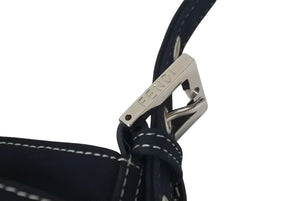 極美品 FENDI フェンディ マンマバケット ワンショルダーバッグ イタリア製 デニム ネイビー シルバー金具 中古 4c076350