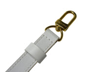 Load image into Gallery viewer, LOUIS VUITTON ルイヴィトン モノグラム エリプスBB用 ショルダーストラップ レザー ホワイト イエロー ゴールド金具 美品 中古 4c076352