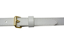 Load image into Gallery viewer, LOUIS VUITTON ルイヴィトン モノグラム エリプスBB用 ショルダーストラップ レザー ホワイト イエロー ゴールド金具 美品 中古 4c076352