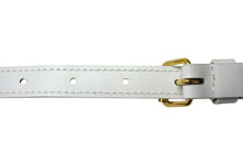 Load image into Gallery viewer, LOUIS VUITTON ルイヴィトン モノグラム エリプスBB用 ショルダーストラップ レザー ホワイト イエロー ゴールド金具 美品 中古 4c076352