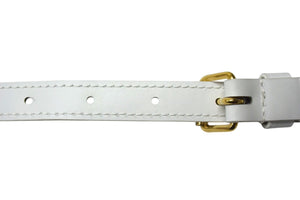 LOUIS VUITTON ルイヴィトン モノグラム エリプスBB用 ショルダーストラップ レザー ホワイト イエロー ゴールド金具 美品 中古 4c076352