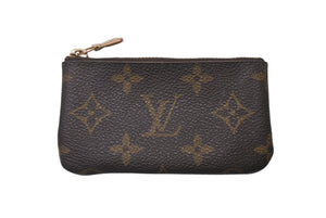 LOUIS VUITTON ルイヴィトン ポシェット クレ キー コインケース M62650 モノグラムキャンバス ブラウン ゴールド 良品 中古 4c076353