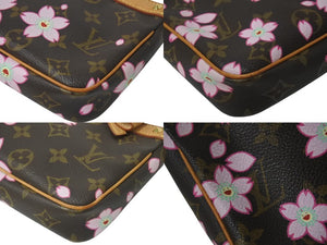 極美品 LOUISVUITTON ルイヴィトン 村上隆 ポシェットアクセソワール ポーチ M92006 モノグラムチェリーブロッサム 中古 4c076357