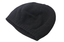 Load image into Gallery viewer, CHROME HEARTS クロムハーツ カシミヤ ベレー帽 クロスレザーパッチ クロスボール ブラック シルバー925 美品 中古 4c076358