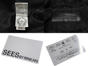 CHROME HEARTS クロムハーツ DEGENERATE ディジェネレイト ナイロンジャケット サイズM BSフレアパッチ レザー切替 美品 中古 4c076360