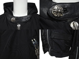CHROME HEARTS クロムハーツ DEGENERATE ディジェネレイト ナイロンジャケット サイズM BSフレアパッチ レザー切替 美品 中古 4c076360