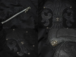 CHROME HEARTS クロムハーツ DEGENERATE ディジェネレイト ナイロンジャケット サイズM BSフレアパッチ レザー切替 美品 中古 4c076360