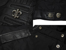 画像をギャラリービューアに読み込む, CHROME HEARTS クロムハーツ DEGENERATE ディジェネレイト ナイロンジャケット サイズM BSフレアパッチ レザー切替 美品 中古 4c076360