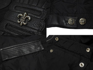 CHROME HEARTS クロムハーツ DEGENERATE ディジェネレイト ナイロンジャケット サイズM BSフレアパッチ レザー切替 美品 中古 4c076360