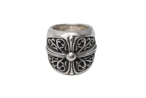 CHROME HEARTS クロムハーツ CLASSIC OVAL クラシック オーバルクロス リング 重量約41.9g サイズ18号 シルバー925 美品 中古 4c076361