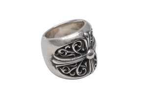 CHROME HEARTS クロムハーツ CLASSIC OVAL クラシック オーバルクロス リング 重量約41.9g サイズ18号 シルバー925 美品 中古 4c076361
