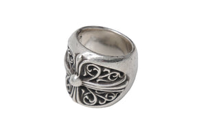 CHROME HEARTS クロムハーツ CLASSIC OVAL クラシック オーバルクロス リング 重量約41.9g サイズ18号 シルバー925 美品 中古 4c076361
