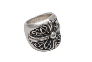 CHROME HEARTS クロムハーツ CLASSIC OVAL クラシック オーバルクロス リング 重量約41.9g サイズ18号 シルバー925 美品 中古 4c076361