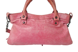 BALENCIAGA バレンシアガ ザ ファースト 2WAY ハンドバッグ ワンショルダー ピンク レザー 103208 良品 中古 4c076364