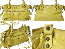 Load image into Gallery viewer, BALENCIAGA バレンシアガ ザ タウン 2WAY ハンドバッグ イエロー レザー 240579 ショルダー 鞄 美品 中古 4c076365