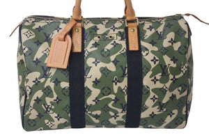LOUIS VUITTON ルイヴィトン モノグラム フラージュ スピーディ 35 バッグ カモフラ グリーン M95773 村上隆 美品 中古 4c076366