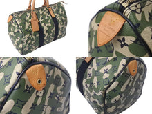 Load image into Gallery viewer, LOUIS VUITTON ルイヴィトン モノグラム フラージュ スピーディ 35 バッグ カモフラ グリーン M95773 村上隆 美品 中古 4c076366
