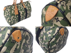 LOUIS VUITTON ルイヴィトン モノグラム フラージュ スピーディ 35 バッグ カモフラ グリーン M95773 村上隆 美品 中古 4c076366