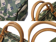 Load image into Gallery viewer, LOUIS VUITTON ルイヴィトン モノグラム フラージュ スピーディ 35 バッグ カモフラ グリーン M95773 村上隆 美品 中古 4c076366