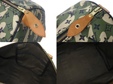 Load image into Gallery viewer, LOUIS VUITTON ルイヴィトン モノグラム フラージュ スピーディ 35 バッグ カモフラ グリーン M95773 村上隆 美品 中古 4c076366