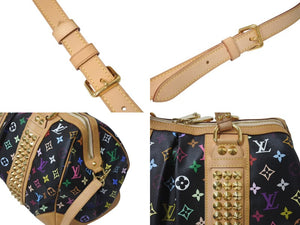 LOUIS VUITTON ルイヴィトン コートニーGM 2WAY ハンドバッグ ショルダーバッグ M40261 スタッズ ブラック マルチカラー 美品 中古 4c076367