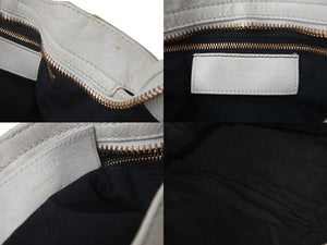 BALENCIAGA バレンシアガ ザ ジャイアント シティ 2WAY ハンドバッグ ホワイト カーフ 173084 良品 中古 4c076369