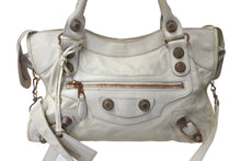 Load image into Gallery viewer, BALENCIAGA バレンシアガ ザ ジャイアント シティ 2WAY ハンドバッグ ホワイト カーフ 173084 良品 中古 4c076369