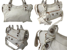 Load image into Gallery viewer, BALENCIAGA バレンシアガ ザ ジャイアント シティ 2WAY ハンドバッグ ホワイト カーフ 173084 良品 中古 4c076369