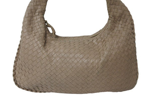BOTTEGA VENETA ボッテガヴェネタ イントレチャート ホーボー ワンショルダーバッグ ミデュアム ベージュ 115653 良品 中古 4c076370