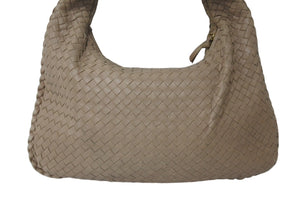 BOTTEGA VENETA ボッテガヴェネタ イントレチャート ホーボー ワンショルダーバッグ ミデュアム ベージュ 115653 良品 中古 4c076370