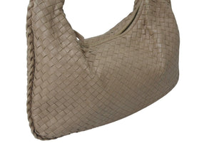 BOTTEGA VENETA ボッテガヴェネタ イントレチャート ホーボー ワンショルダーバッグ ミデュアム ベージュ 115653 良品 中古 4c076370