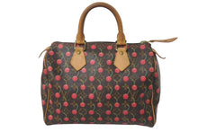 Load image into Gallery viewer, LOUIS VUITTON ルイヴィトン モノグラムチェリー スピーディ25 ハンドバッグ M95009 村上隆 ブラウン 美品 中古 4c076371