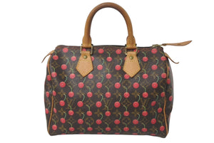 LOUIS VUITTON ルイヴィトン モノグラムチェリー スピーディ25 ハンドバッグ M95009 村上隆 ブラウン 美品 中古 4c076371