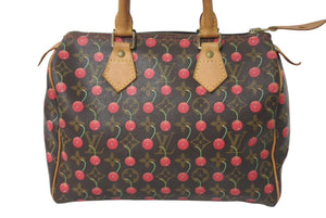LOUIS VUITTON ルイヴィトン モノグラムチェリー スピーディ25 ハンドバッグ M95009 村上隆 ブラウン 美品 中古 4c076371