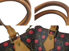 Load image into Gallery viewer, LOUIS VUITTON ルイヴィトン モノグラムチェリー スピーディ25 ハンドバッグ M95009 村上隆 ブラウン 美品 中古 4c076371