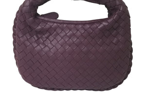 BOTTEGAVENETA ボッテガヴェネタ イントレチャート ホーボー ミニ ハンドバッグ 189227 レザー ゴールド金具 パープル 美品 中古 4c076372
