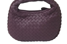 Load image into Gallery viewer, BOTTEGAVENETA ボッテガヴェネタ イントレチャート ホーボー ミニ ハンドバッグ 189227 レザー ゴールド金具 パープル 美品 中古 4c076372