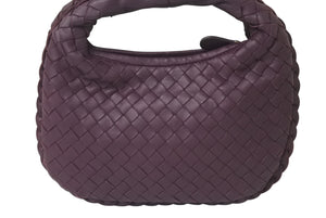 BOTTEGAVENETA ボッテガヴェネタ イントレチャート ホーボー ミニ ハンドバッグ 189227 レザー ゴールド金具 パープル 美品 中古 4c076372