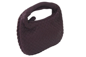 BOTTEGAVENETA ボッテガヴェネタ イントレチャート ホーボー ミニ ハンドバッグ 189227 レザー ゴールド金具 パープル 美品 中古 4c076372