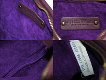 Load image into Gallery viewer, BOTTEGAVENETA ボッテガヴェネタ イントレチャート ホーボー ミニ ハンドバッグ 189227 レザー ゴールド金具 パープル 美品 中古 4c076372