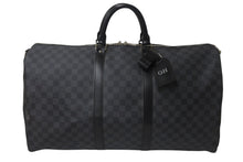 Load image into Gallery viewer, LOUIS VUITTON ルイヴィトン キーポル バンドリエール55 ボストンバッグ N41413 ダミエグラフィット ブラック 美品 中古 4c076374