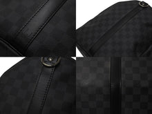 Load image into Gallery viewer, LOUIS VUITTON ルイヴィトン キーポル バンドリエール55 ボストンバッグ N41413 ダミエグラフィット ブラック 美品 中古 4c076374