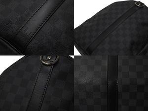 LOUIS VUITTON ルイヴィトン キーポル バンドリエール55 ボストンバッグ N41413 ダミエグラフィット ブラック 美品 中古 4c076374