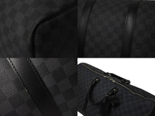 Load image into Gallery viewer, LOUIS VUITTON ルイヴィトン キーポル バンドリエール55 ボストンバッグ N41413 ダミエグラフィット ブラック 美品 中古 4c076374