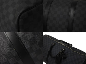 LOUIS VUITTON ルイヴィトン キーポル バンドリエール55 ボストンバッグ N41413 ダミエグラフィット ブラック 美品 中古 4c076374