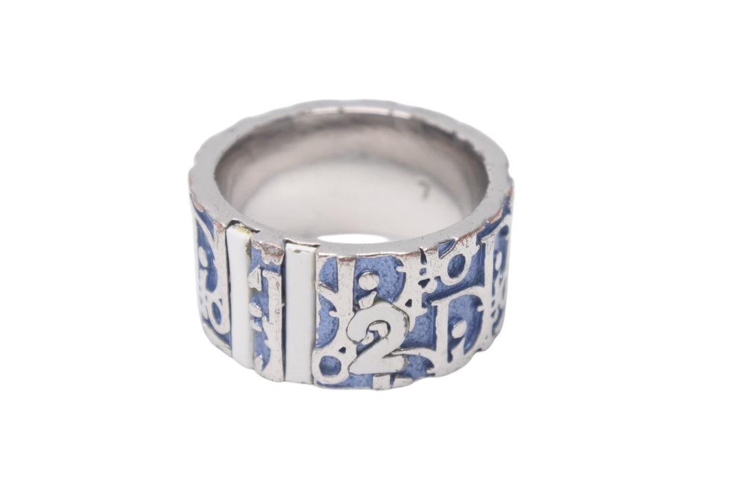 Christian Dior クリスチャンディオール トロッター No.2 リング 7号 シルバーカラー 美品 中古 4c076375 