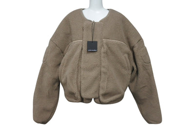 新品未使用 ENTIRE STUDIOS FLUFFY OVERCOAT フリースオーバーコート ジャケット ベージュ ES2227 サイズXL 中古 4c076379