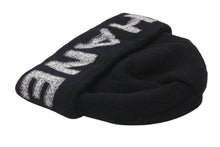 Load image into Gallery viewer, CHANEL シャネル ロゴ ニットキャップ ニット帽 ビーニー ユニセックス ブラック ウール カシミヤ 美品 中古 4c076390