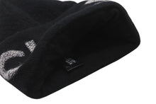 Load image into Gallery viewer, CHANEL シャネル ロゴ ニットキャップ ニット帽 ビーニー ユニセックス ブラック ウール カシミヤ 美品 中古 4c076390