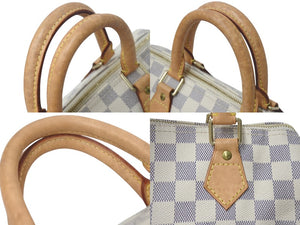 LOUIS VUITTON ルイヴィトン ハンドバッグ スピーディ25 ダミエアズール N41534 ホワイト グレー 美品 中古 4c076393